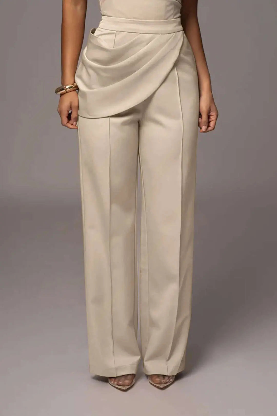 Solid Asymmetrical Trousers Dreamardi