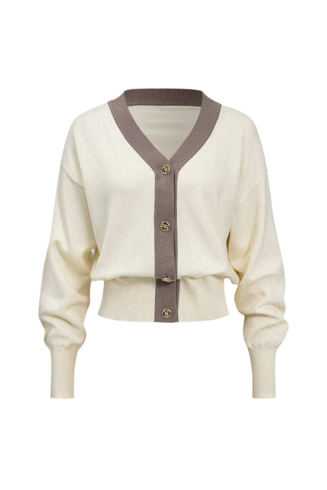 Contrast Button Sweater Cardigan Dreamardi