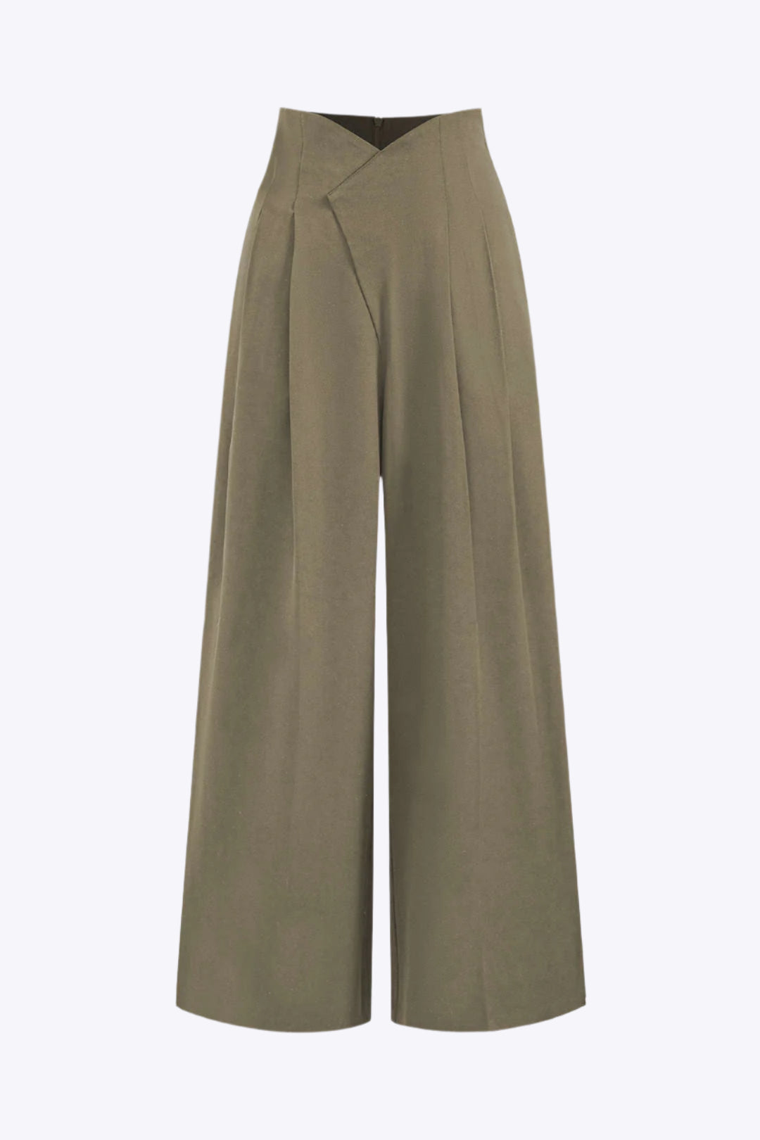 Pleated Asymmetrical Wide Leg Trousers Dreamardi