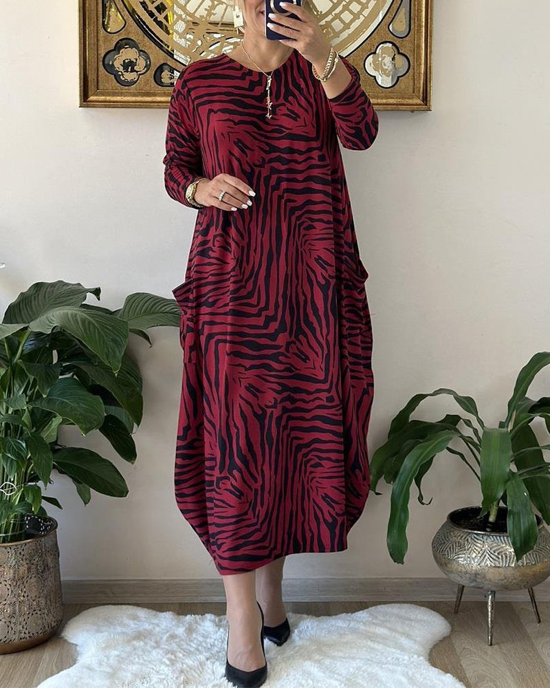 Marvy - Savana Animal Print Loose Summer Dress for Women