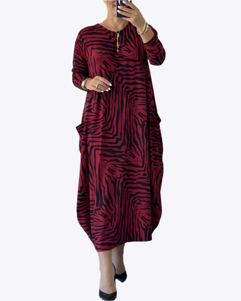 Marvy - Savana Animal Print Loose Summer Dress for Women