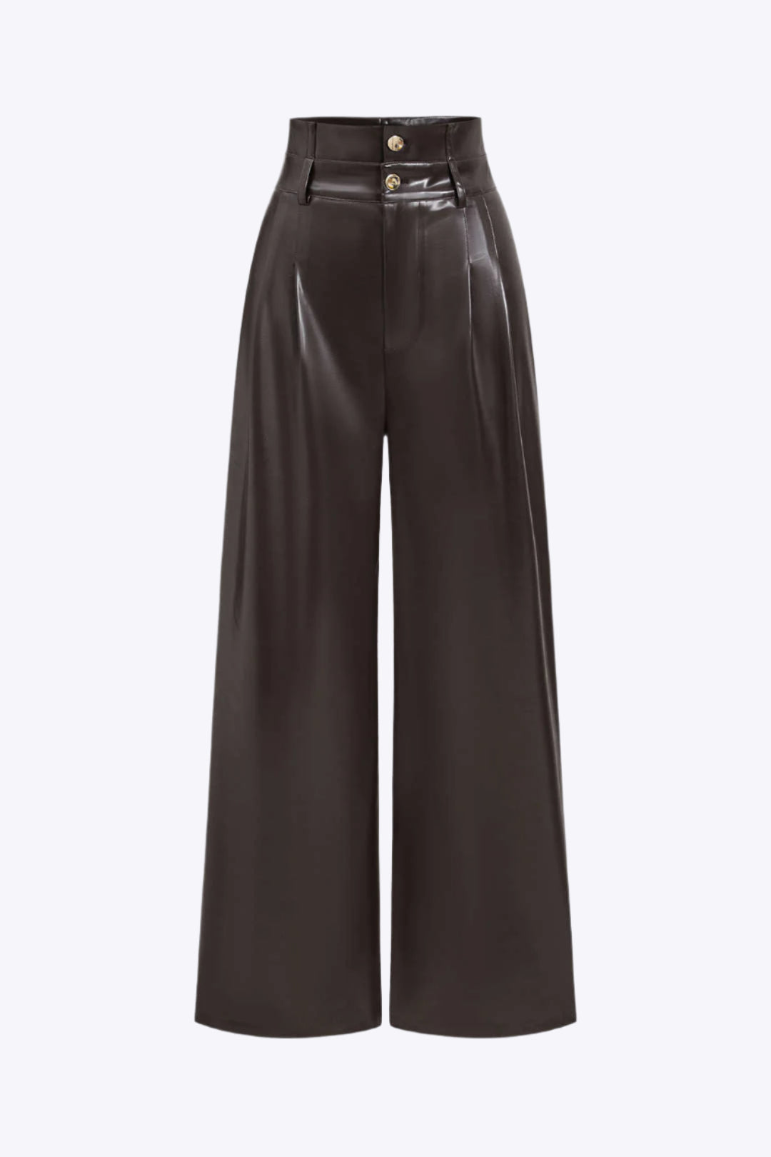 Faux Leather High Waist Trousers Dreamardi
