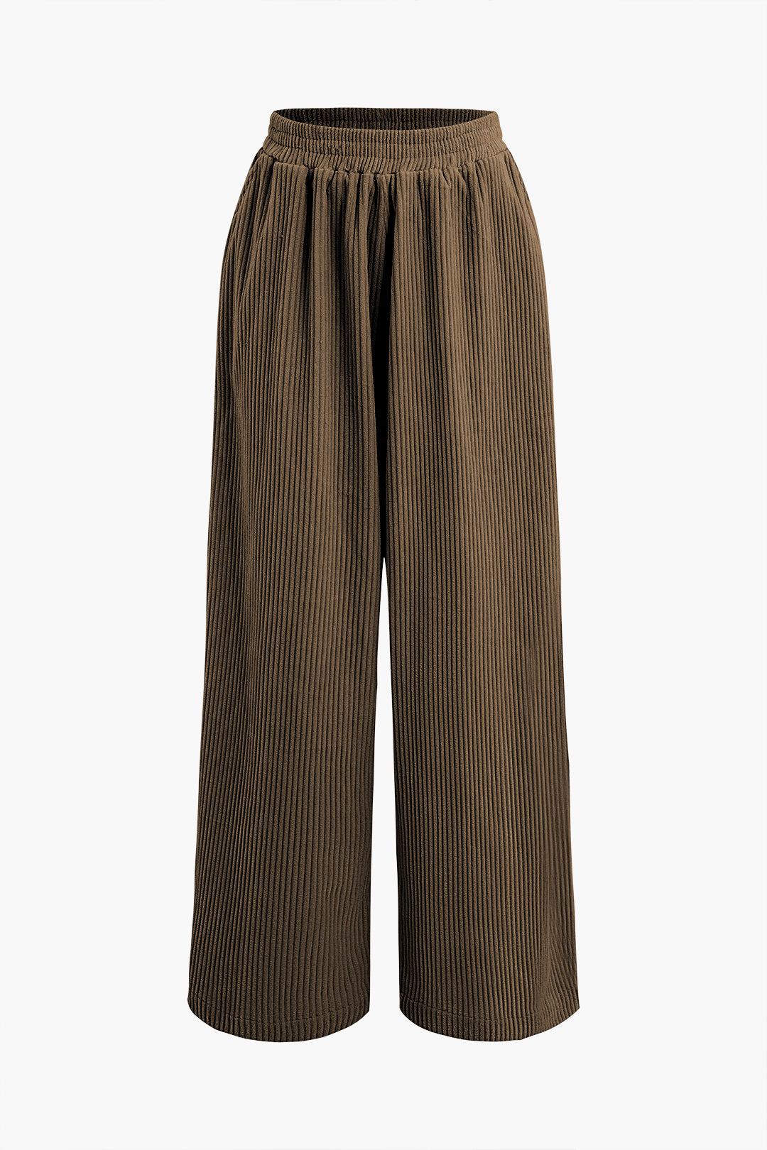 Solid Pleated Wide Leg Pants Dreamardi