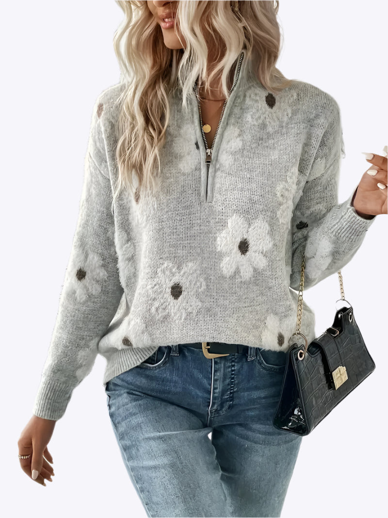 Vanessa – Cozy Zip-Up Comfort Women's Sweater