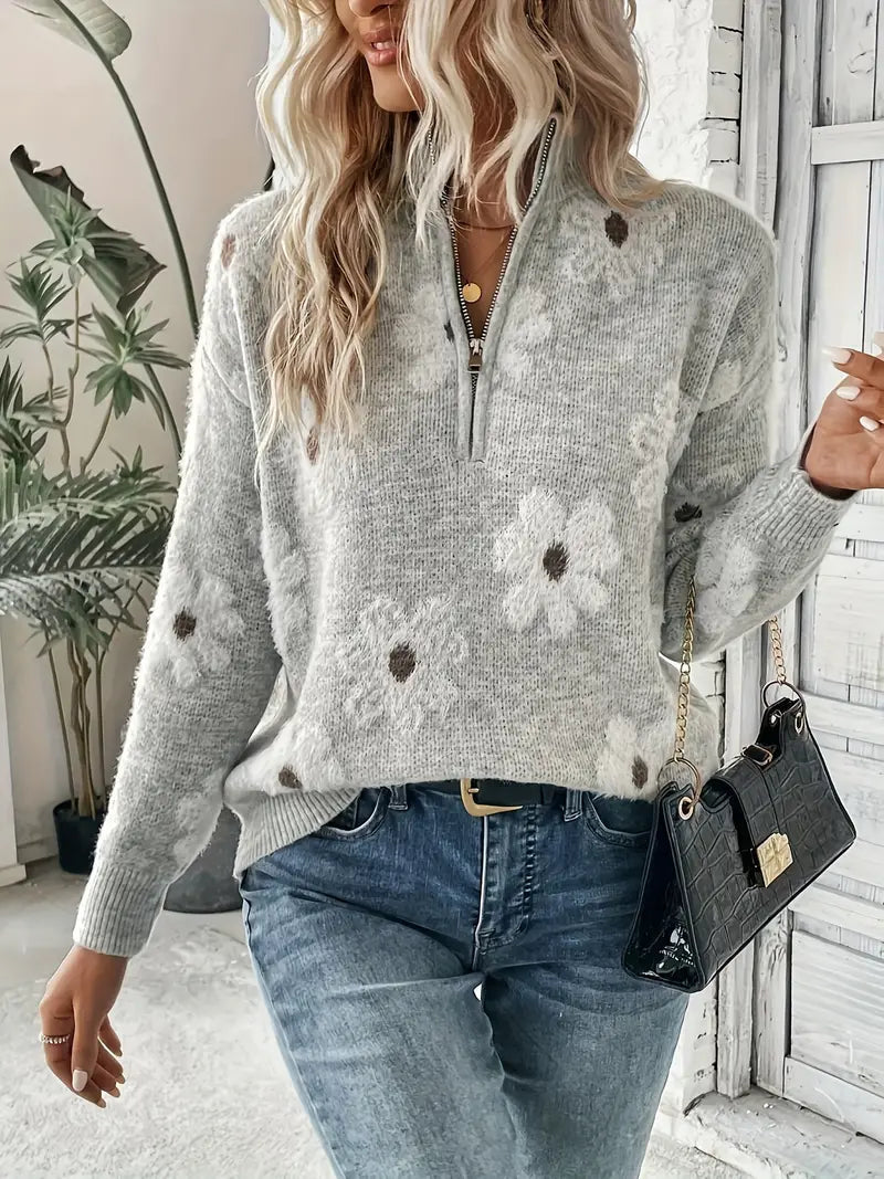 Vanessa – Cozy Zip-Up Comfort Women's Sweater