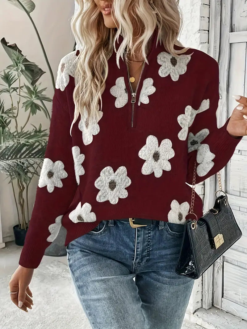 Vanessa – Cozy Zip-Up Comfort Women's Sweater