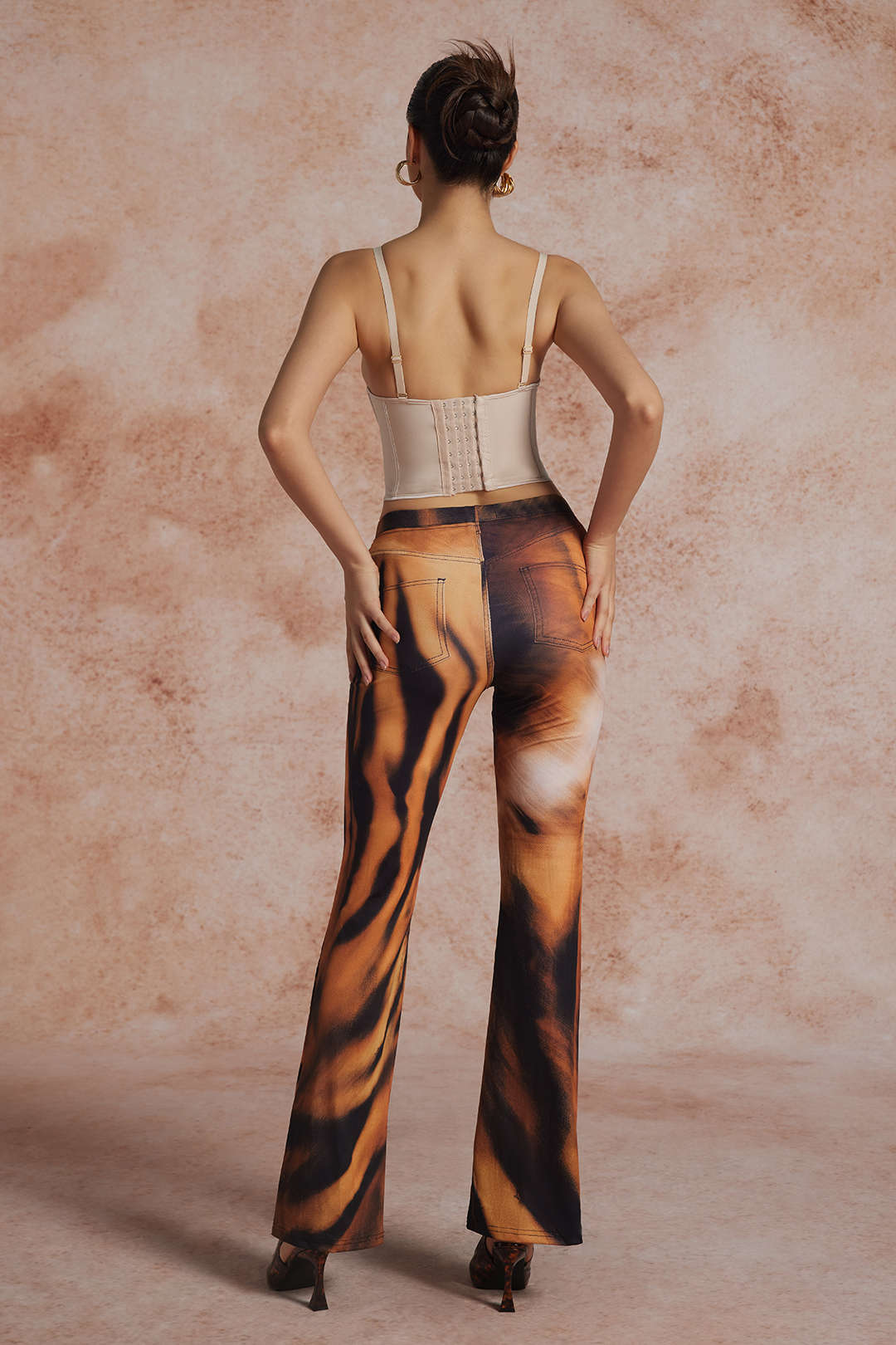 Tiger Print High Waist Trousers Dreamardi