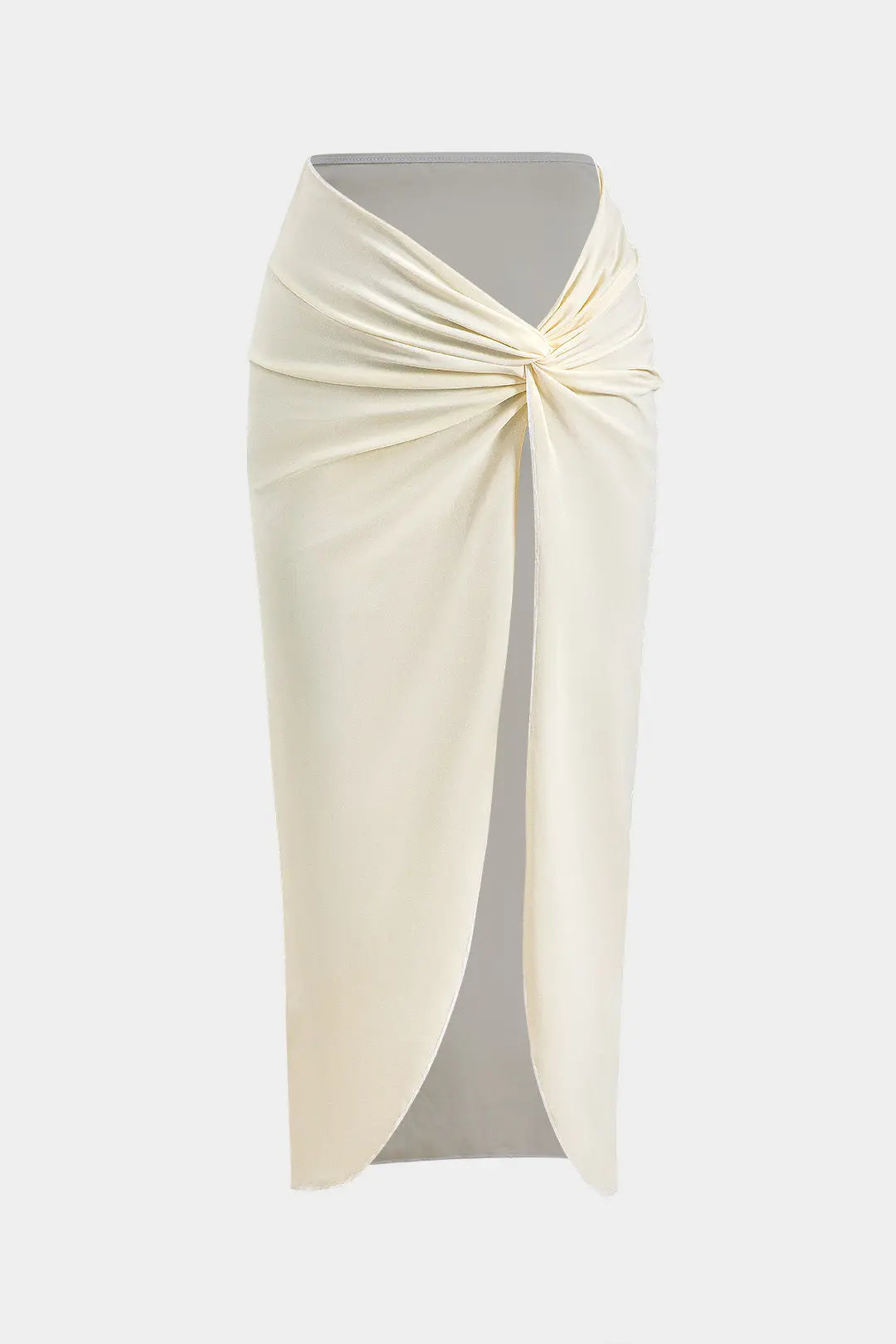 Tummy Control Cut Out Slip Swimwear And Ruched Slit Cover Up Set Dreamardi