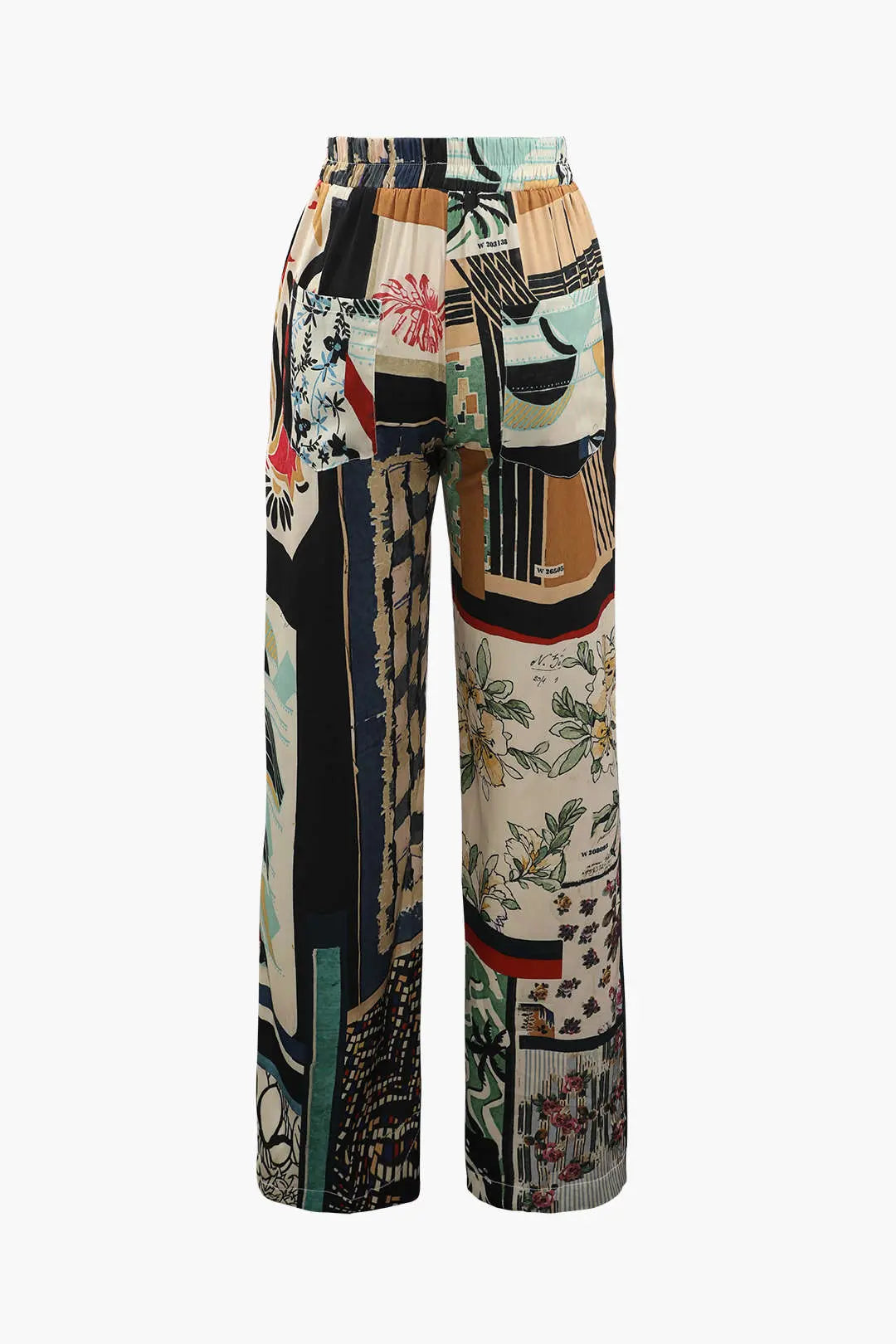 Floral Print High Waisted Straight Leg Pants Dreamardi