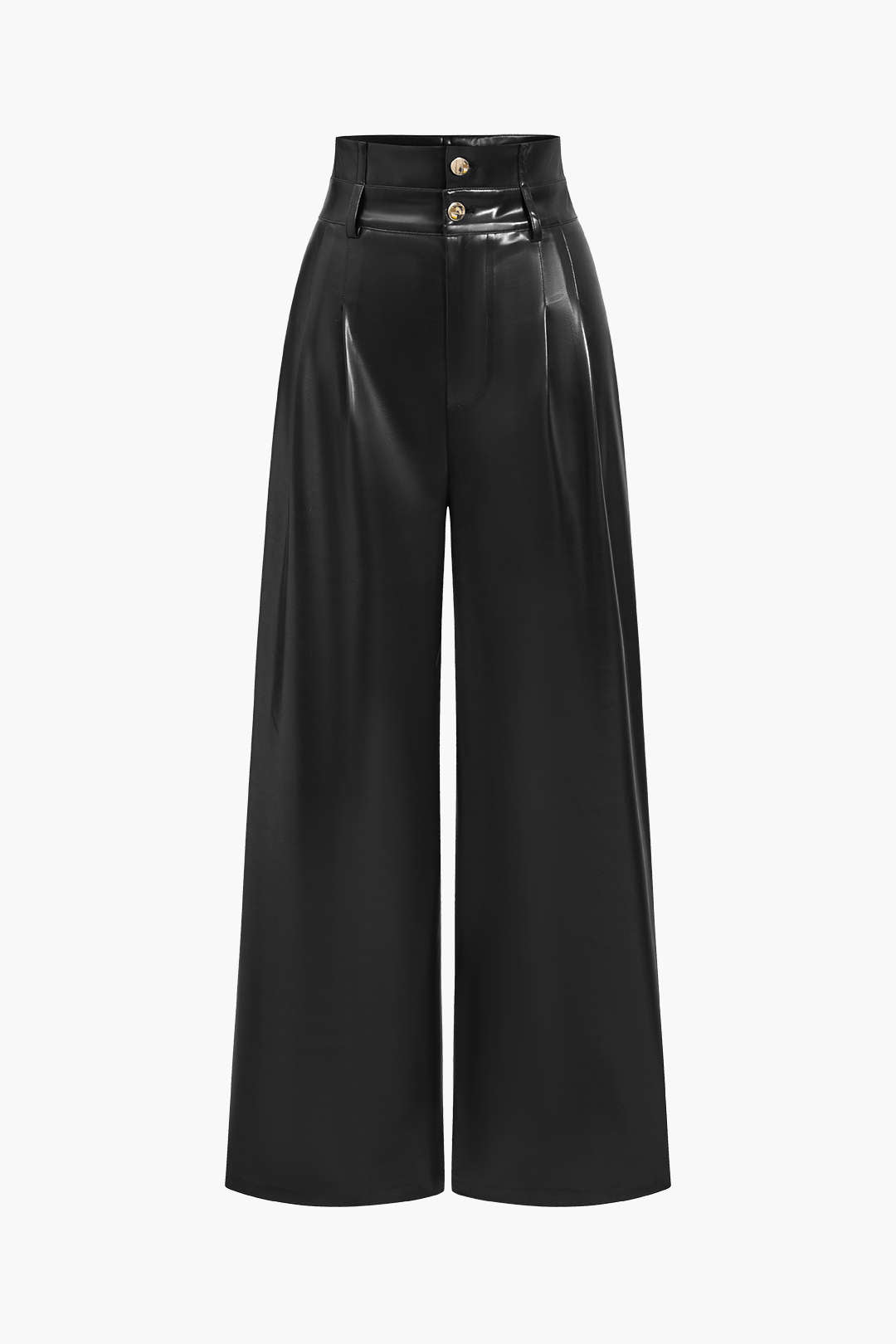 Faux Leather High Waist Trousers Dreamardi