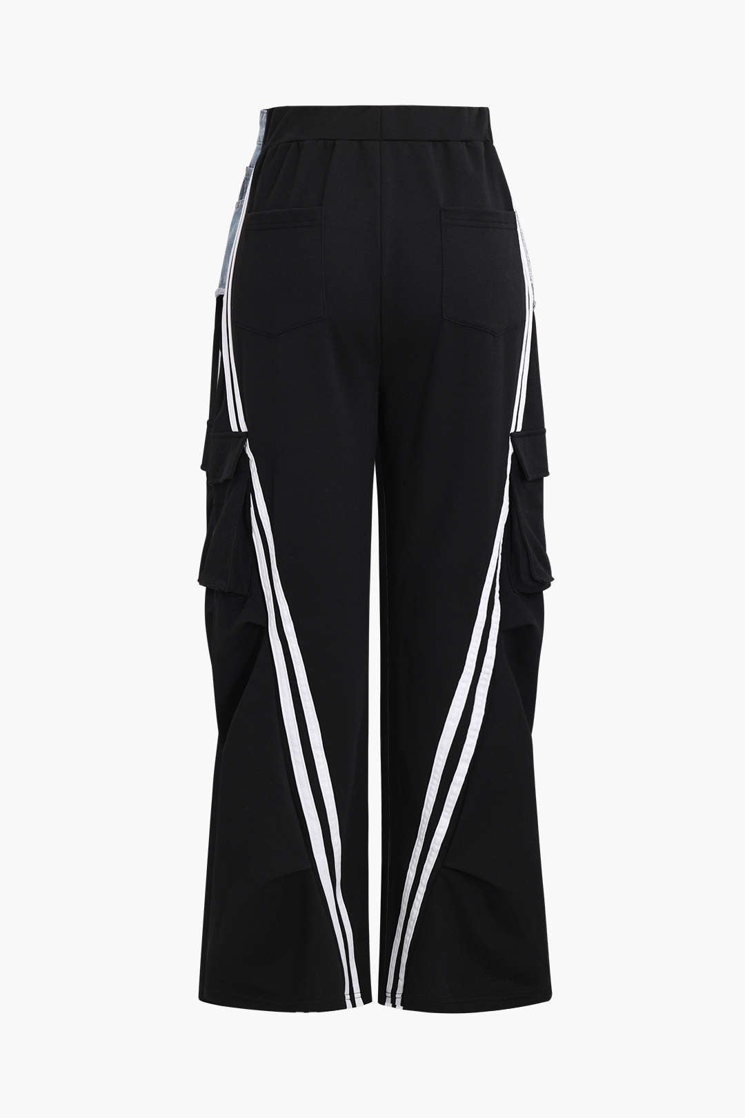 Denim Patchwork Pocket Trousers Dreamardi