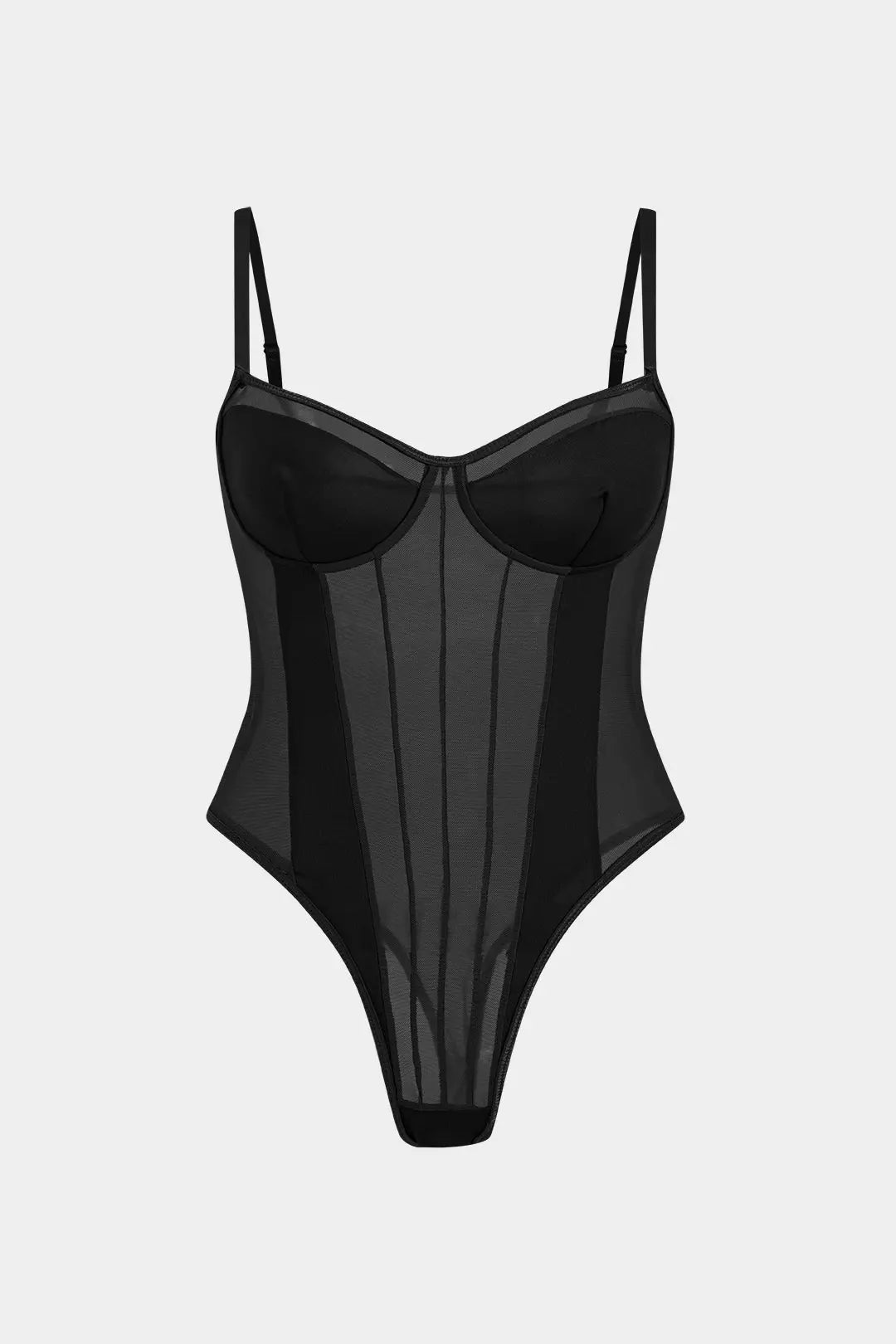 Plus Size Mesh Corset Slip Bodysuit Dreamardi
