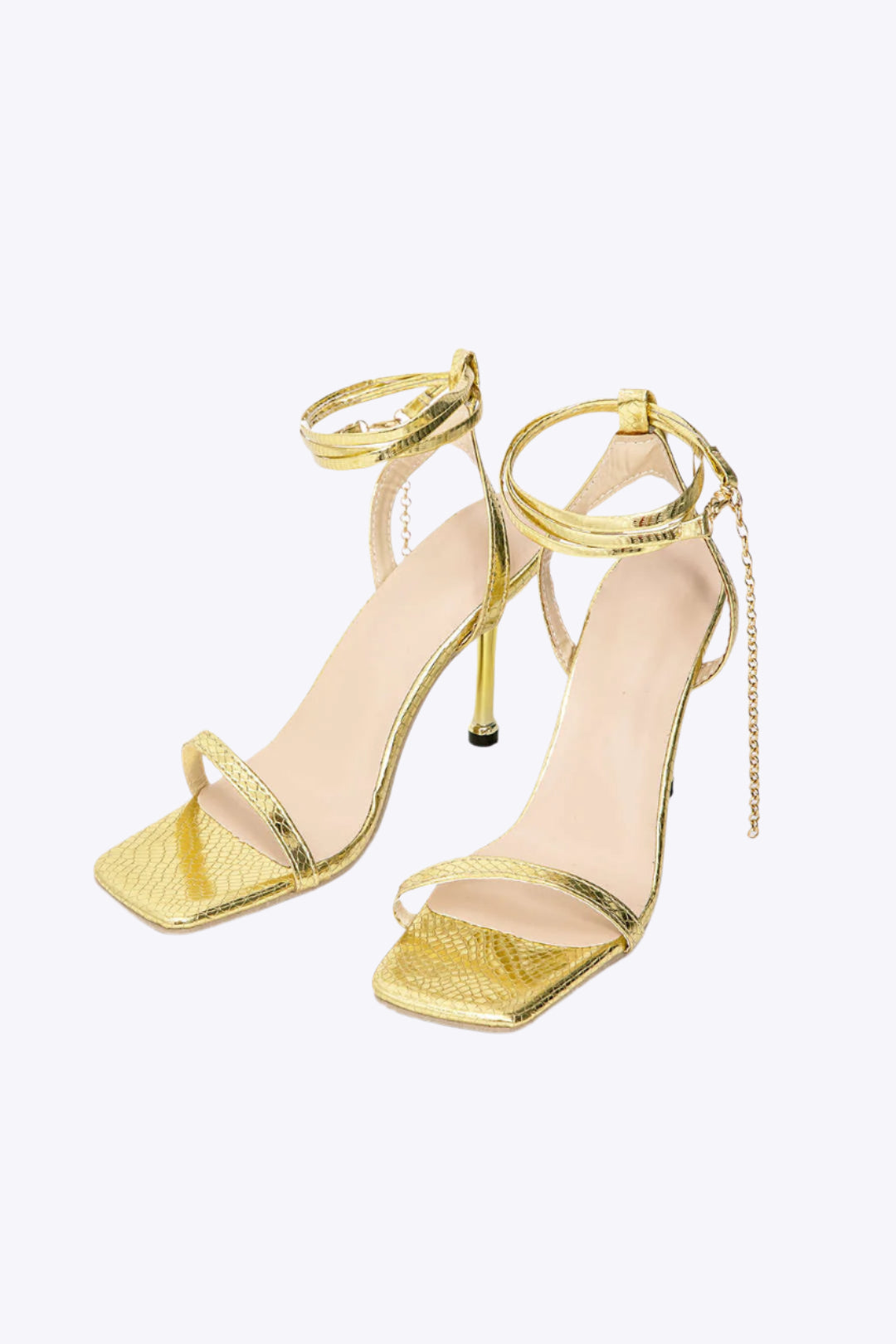 Square Toe Chain High Heels Dreamardi