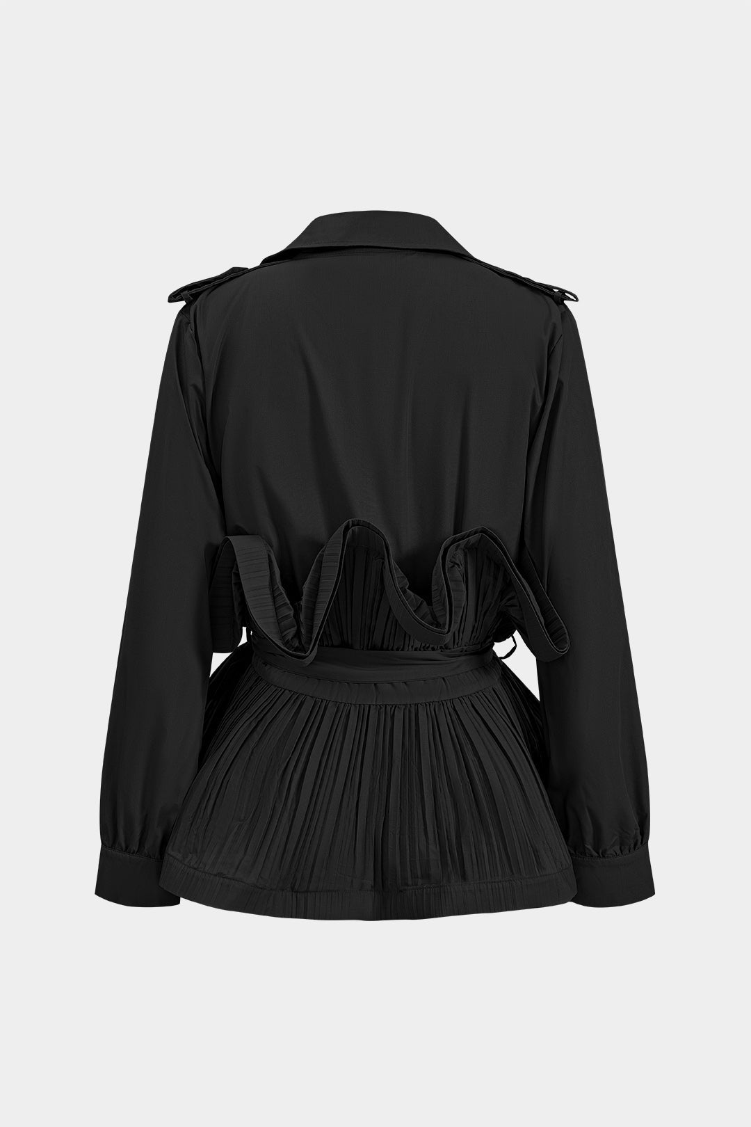 Pleated Ruffle Tie-Up Jacket Dreamardi