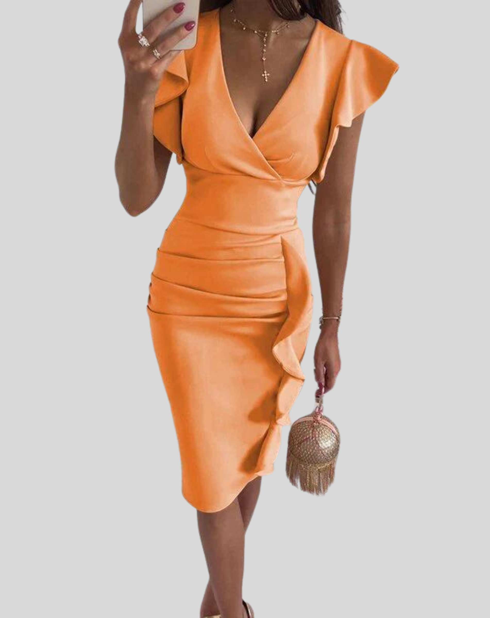 Eleanor - Casual Ruffled Design Woman's Dress
