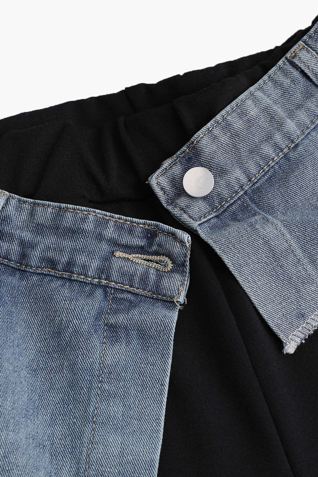 Denim Patchwork Pocket Trousers Dreamardi