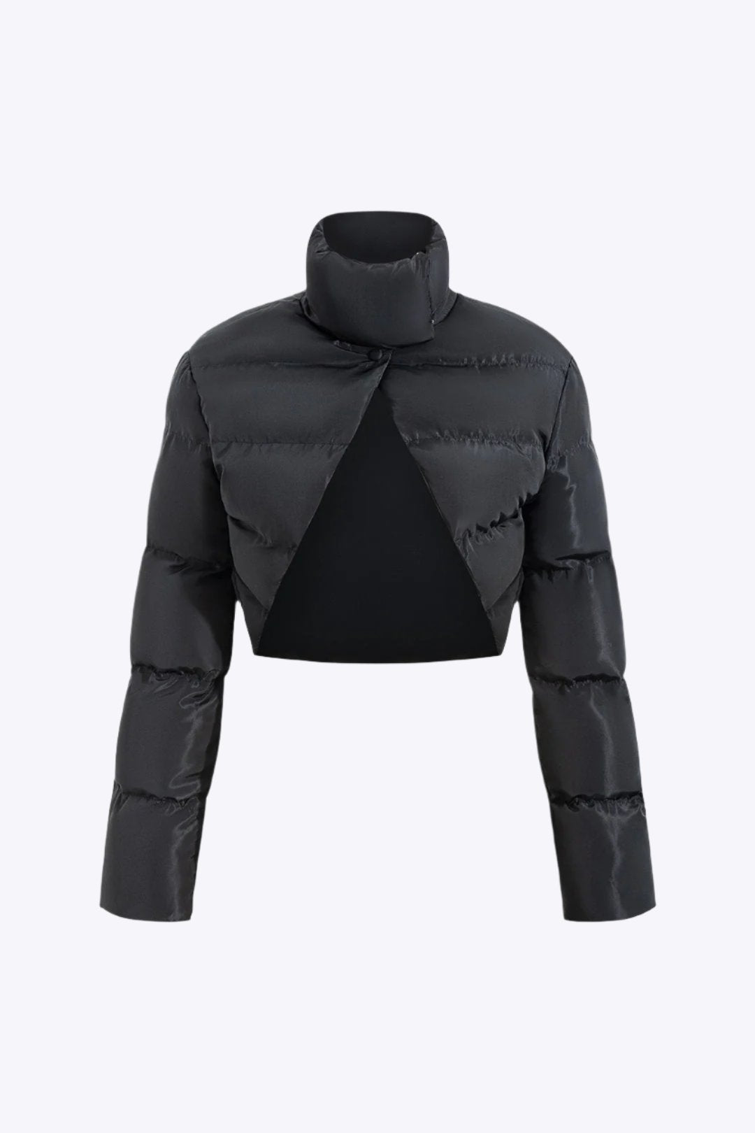 Stand Collar Cut Out Puffer Jacket Dreamardi