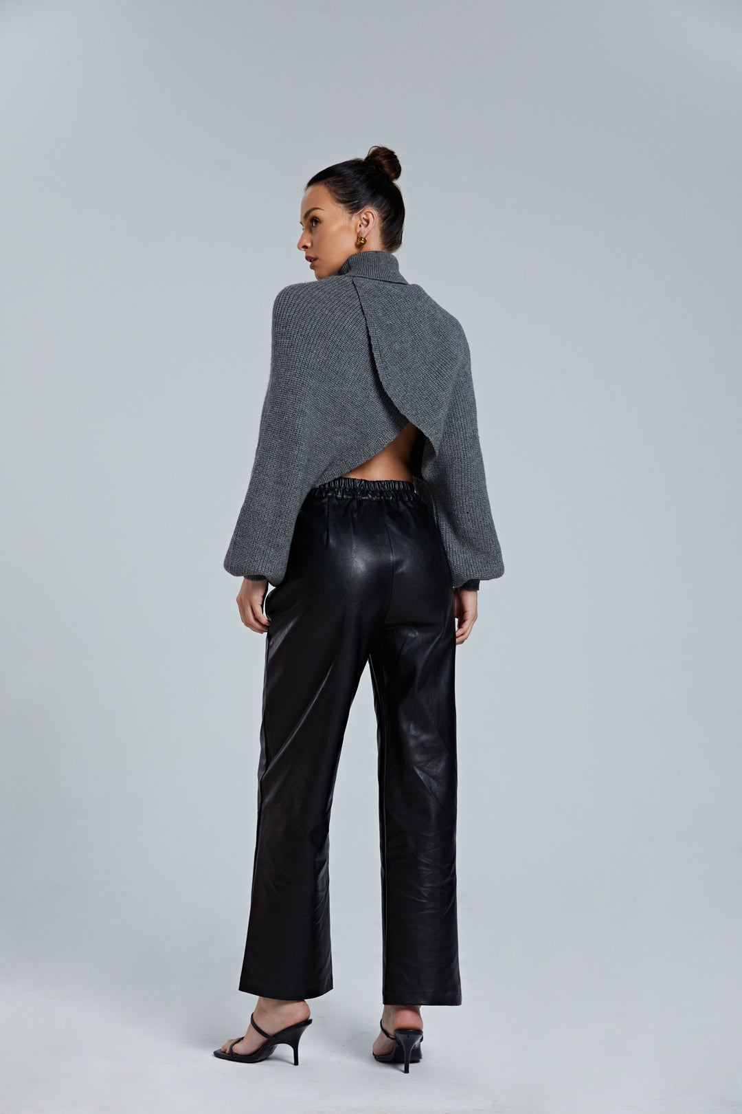 Batwing Sleeve Turtleneck Crop Sweater Dreamardi