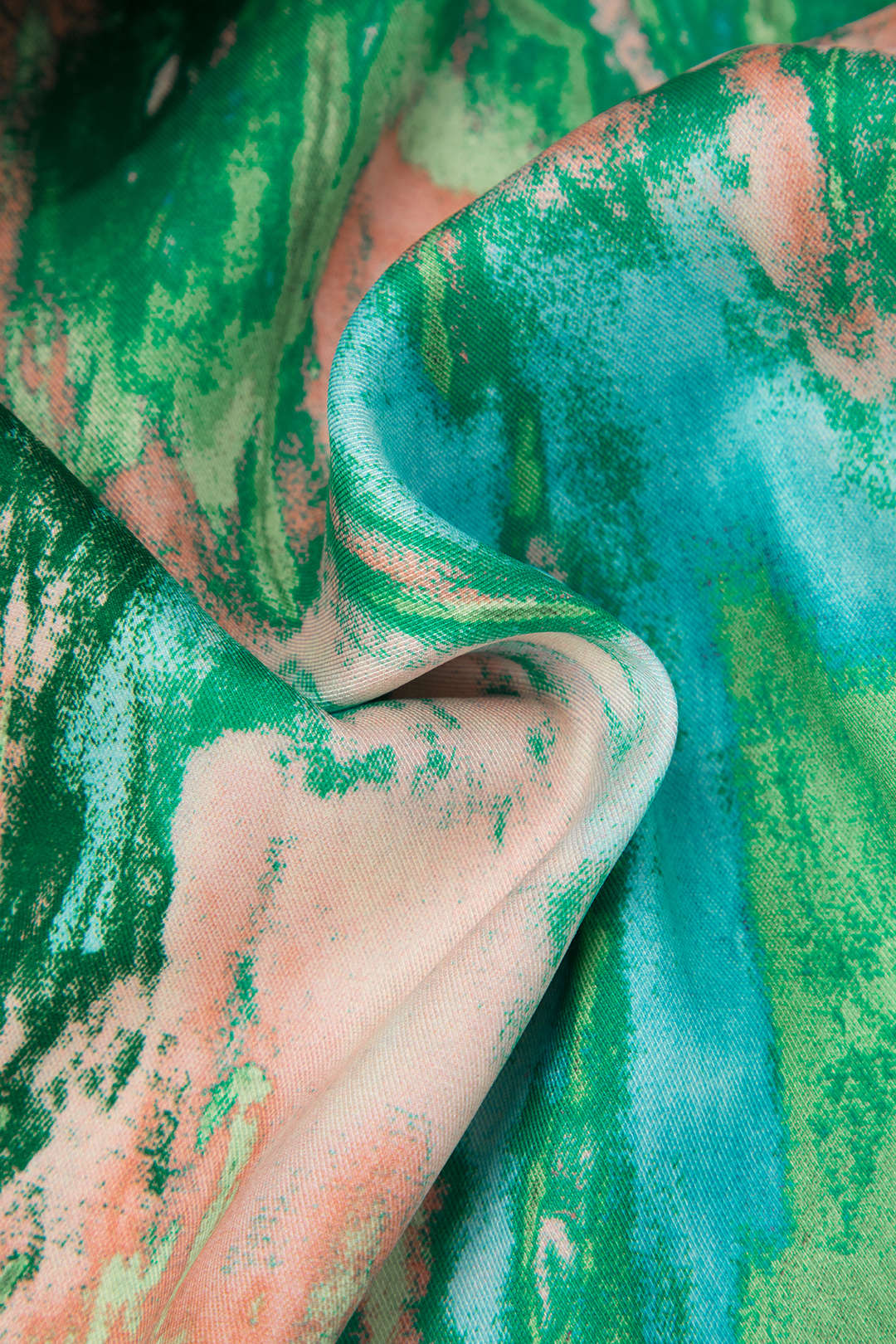 Marble Print High Waisted Full-length Straight Leg Pants Dreamardi