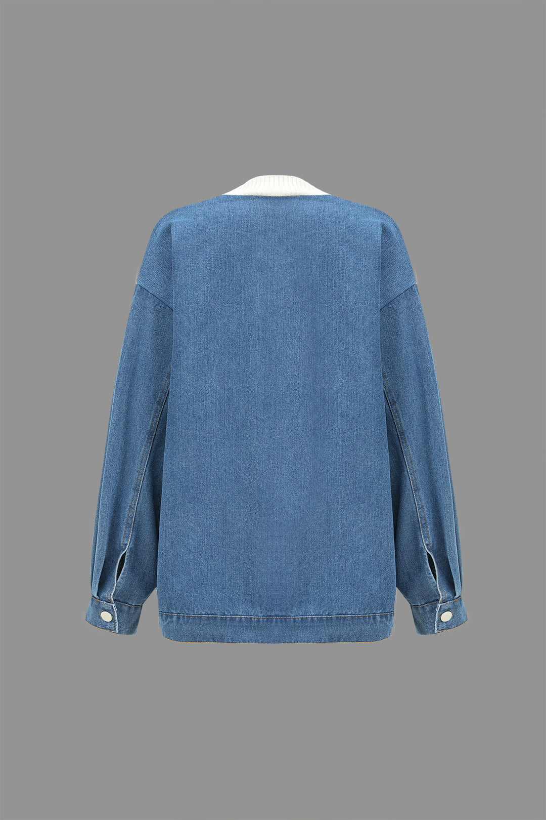 Denim Patchwork Pocket Sweater Cardigan Dreamardi