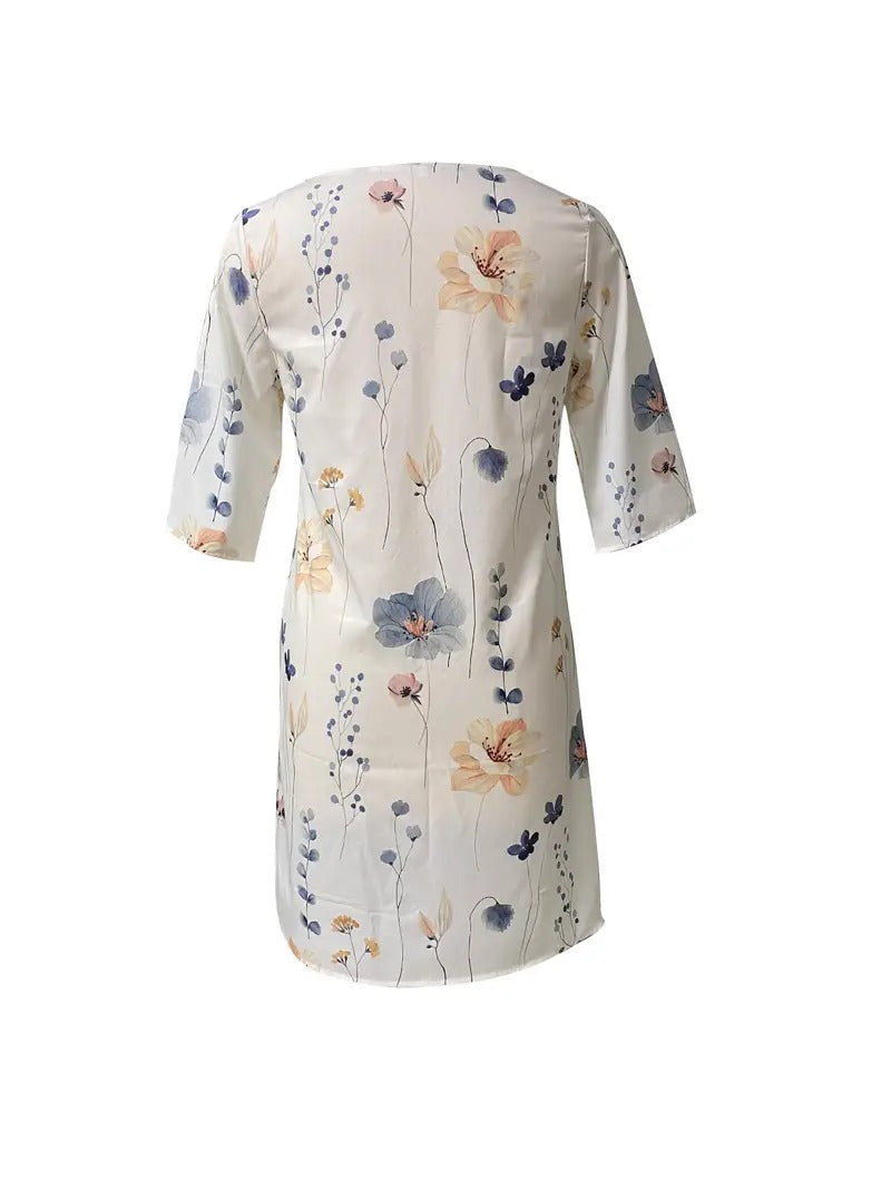 Audrey - Elegant Floral Flowy Woman's Summer Dress