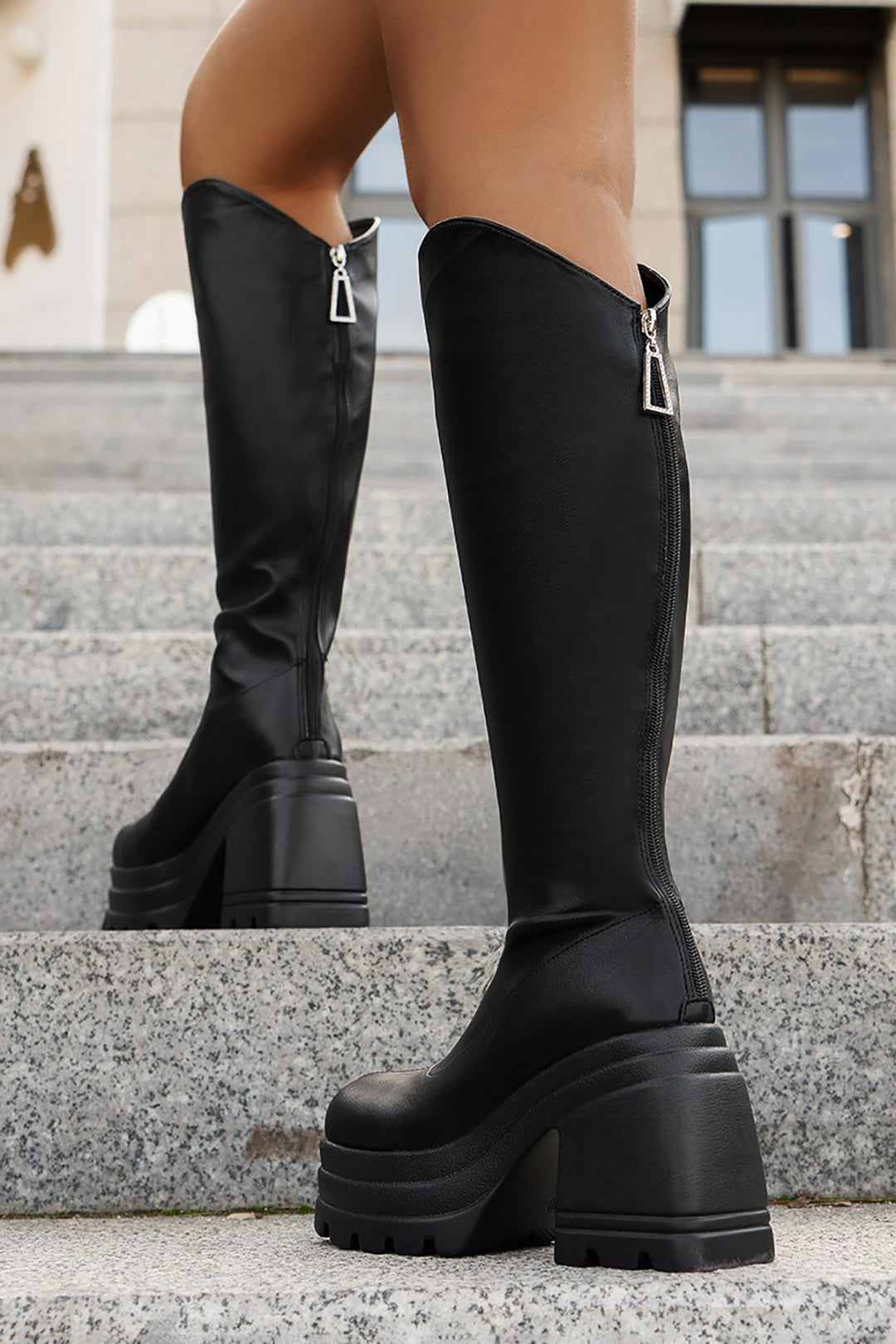Round Toe Knee High Boots Dreamardi