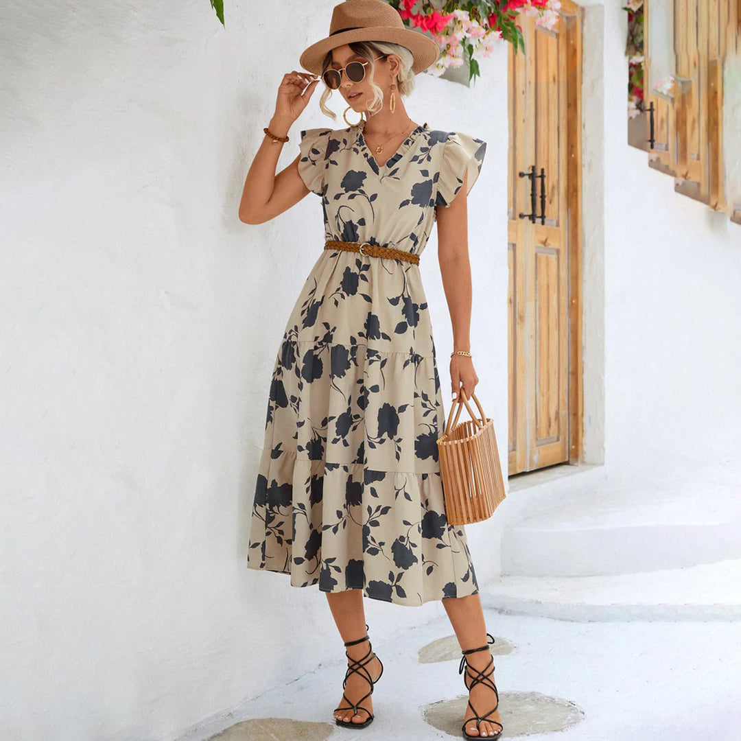 Gwyneth - Modern Luxe Design Woman's Midi Dress