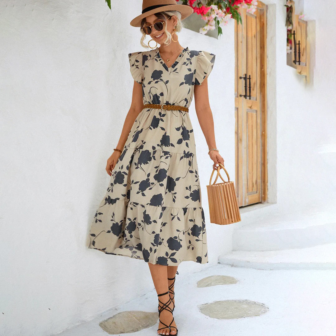 Gwyneth - Modern Luxe Design Woman's Midi Dress