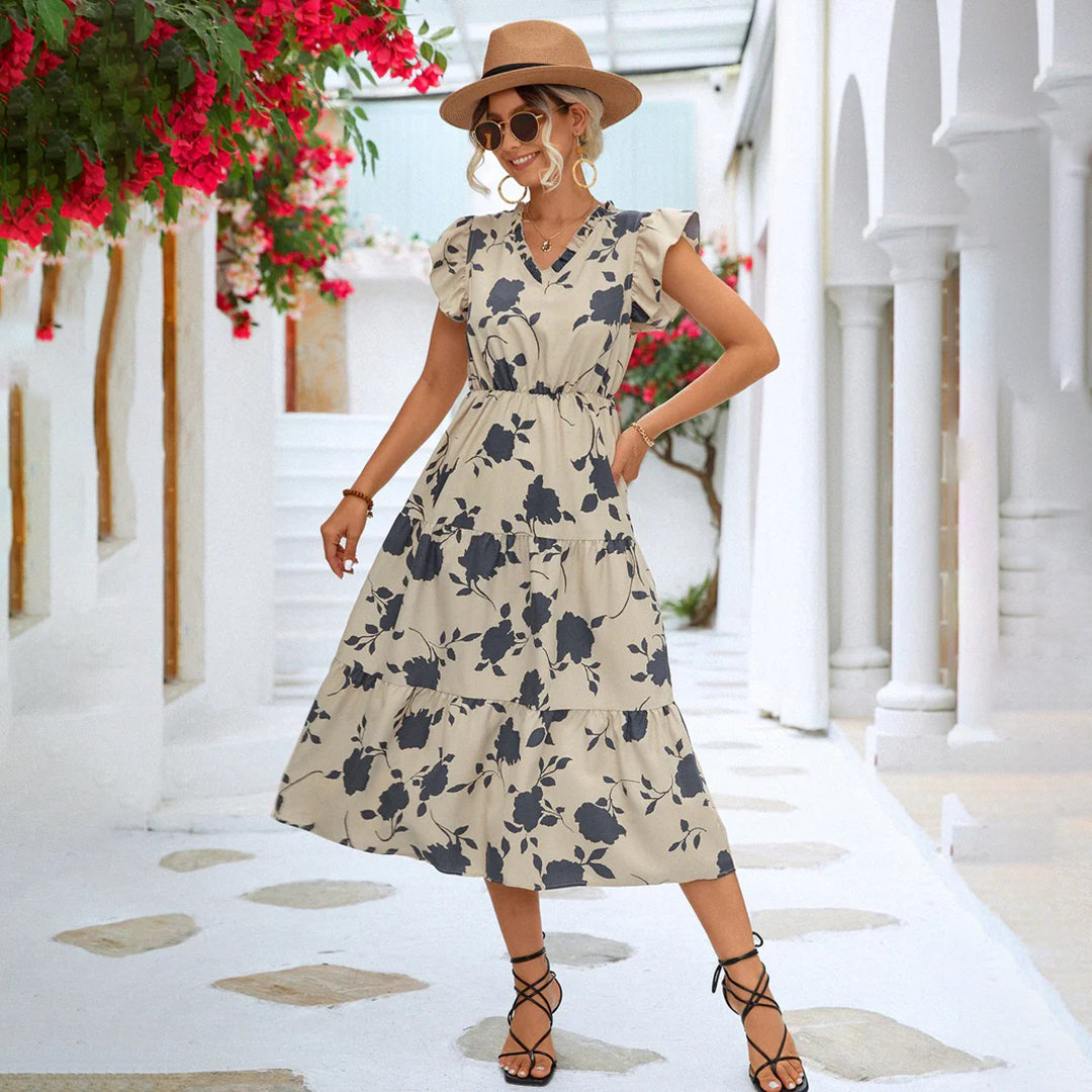 Gwyneth - Modern Luxe Design Woman's Midi Dress