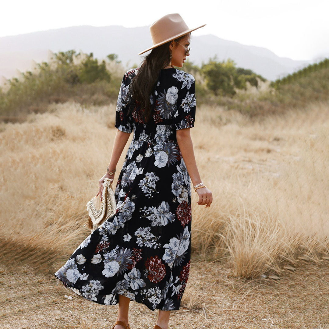 Henrietta - Chic Flowing Elegance Woman's Maxi Dress