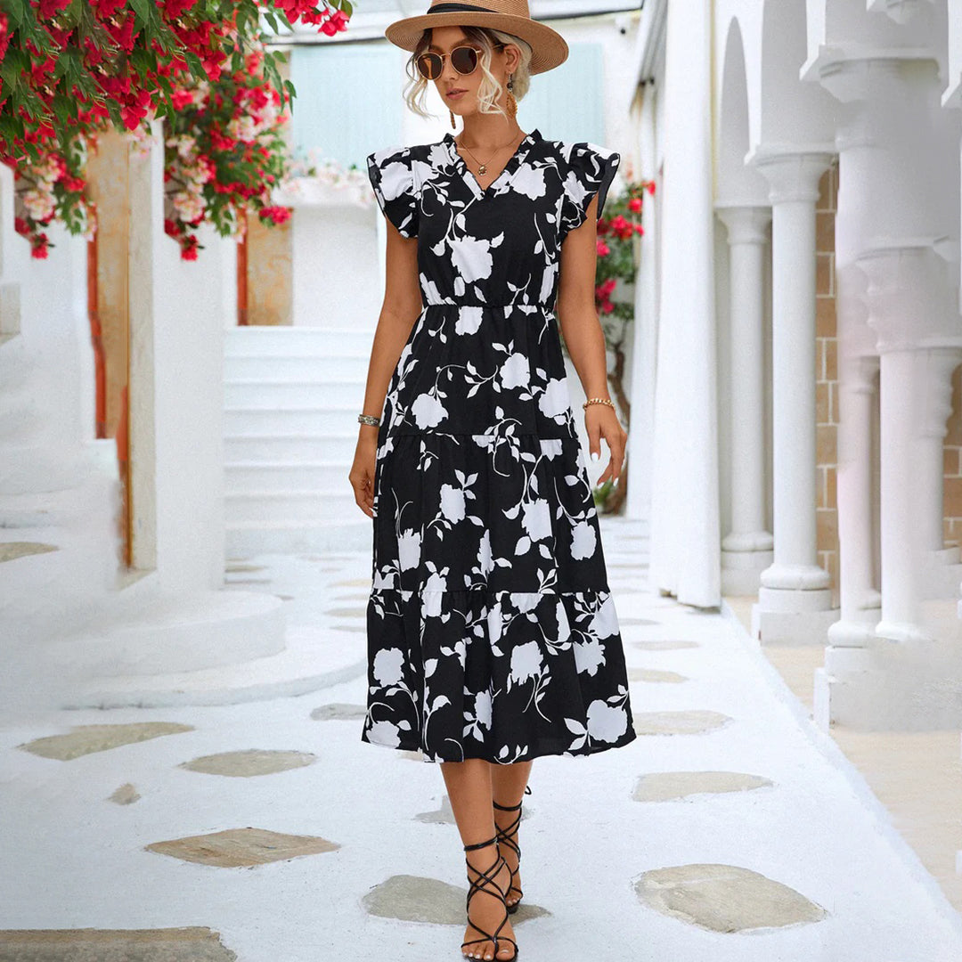 Gwyneth - Modern Luxe Design Woman's Midi Dress
