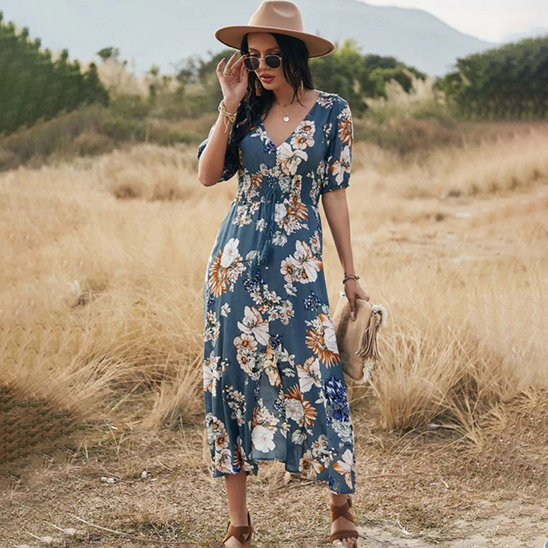 Henrietta - Chic Flowing Elegance Woman's Maxi Dress