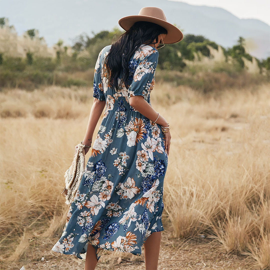 Henrietta - Chic Flowing Elegance Woman's Maxi Dress