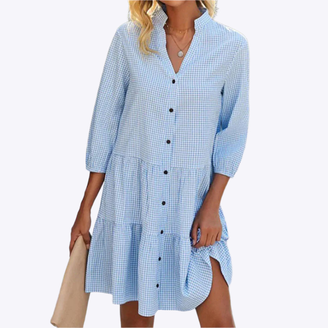 Eloise - Classic High-Quality Fabric Woman's Short Dress