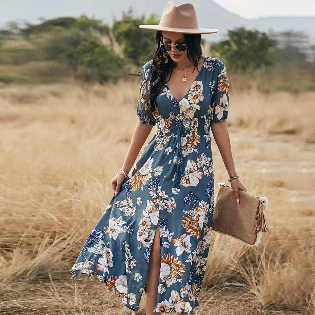 Henrietta - Chic Flowing Elegance Woman's Maxi Dress