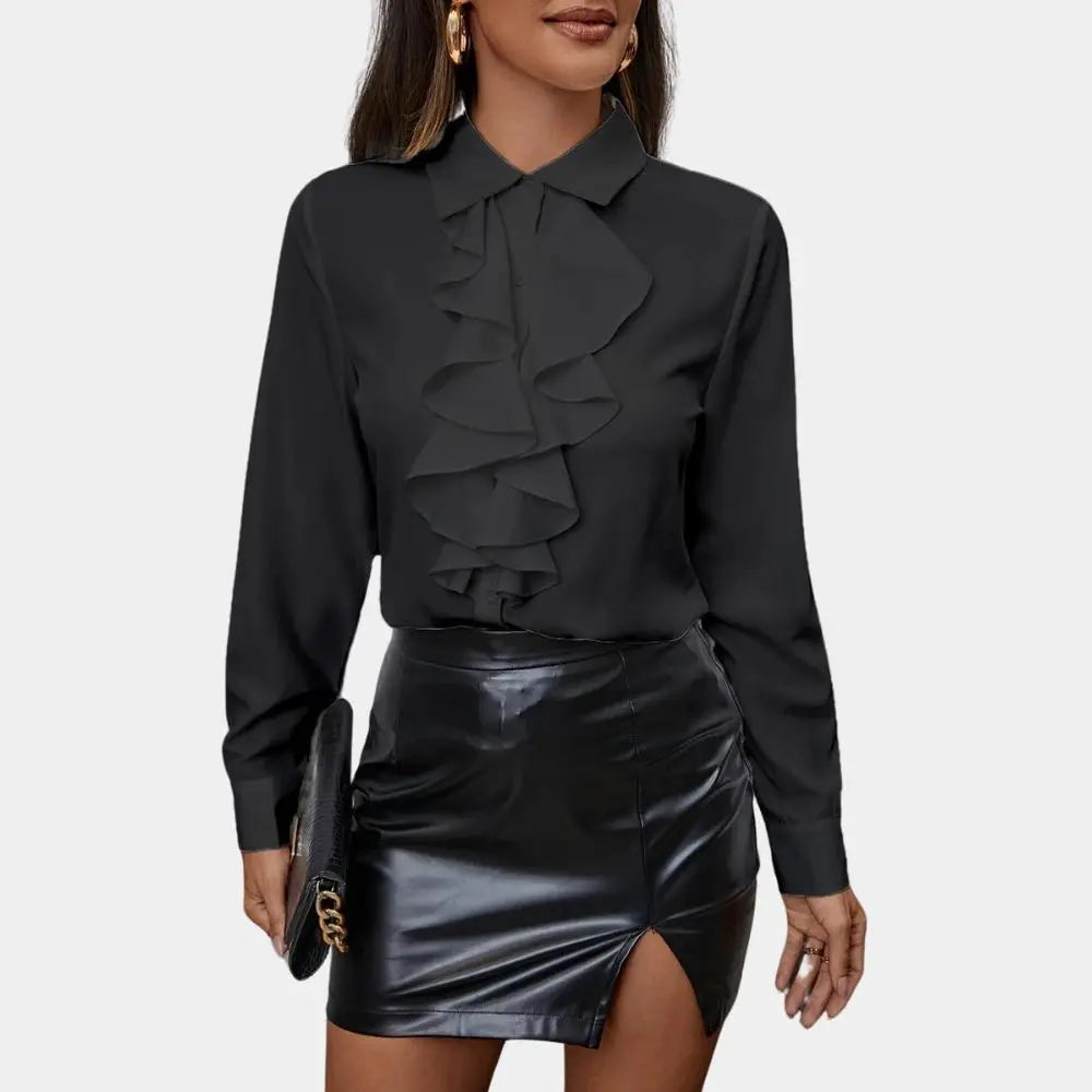 Eenvoudige damesblouse met ruches Dreamardi