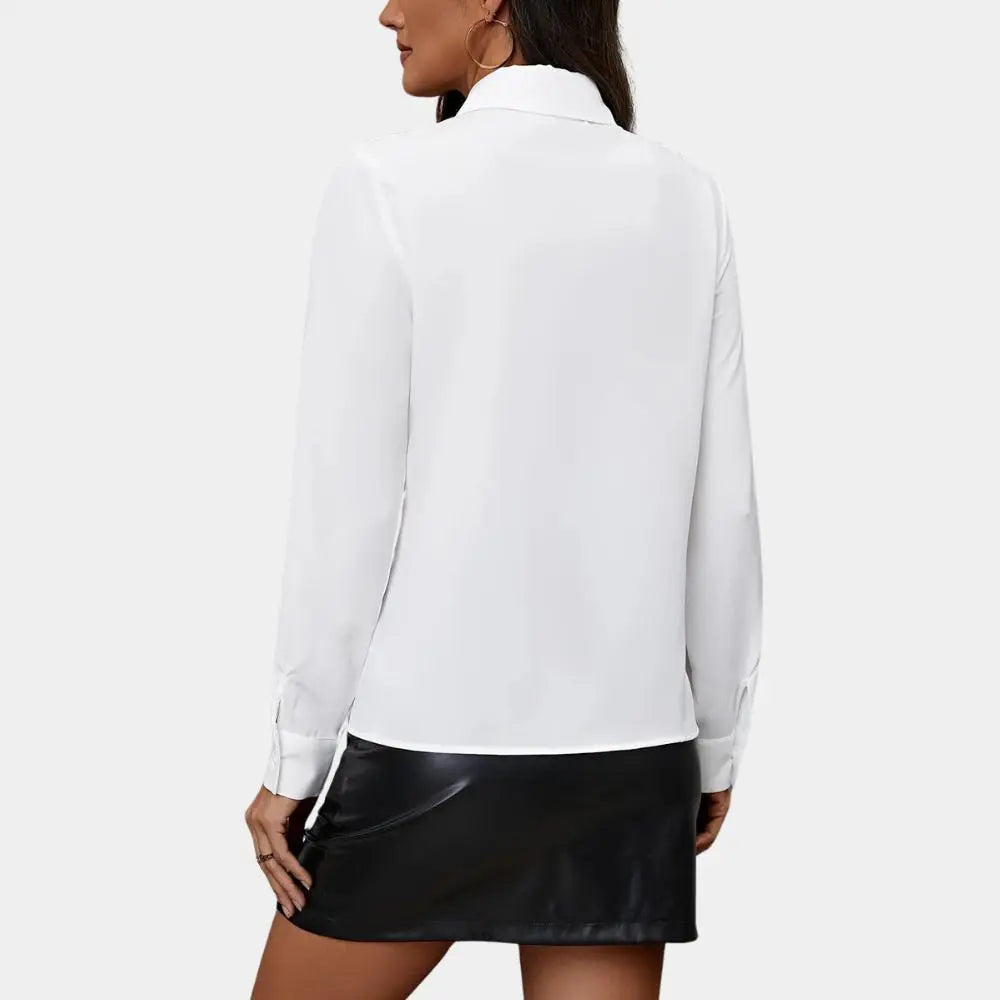 Eenvoudige damesblouse met ruches Dreamardi