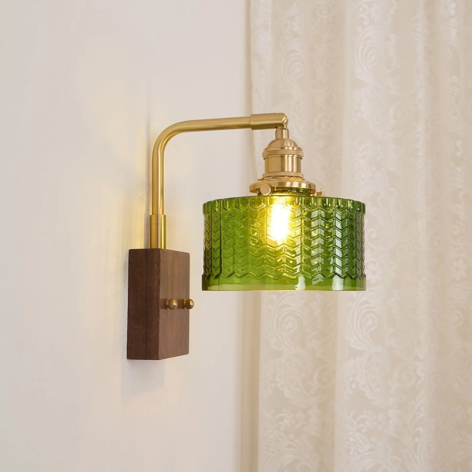 CamelaNature | Rustieke Wandlelamp met Kunstglas Dreamardi