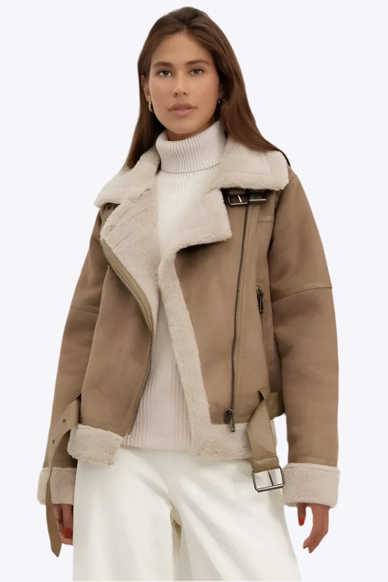 Arabella - Practical Zip Pockets and Fitted Belt Woman's Winter Jacket Dreamardi
