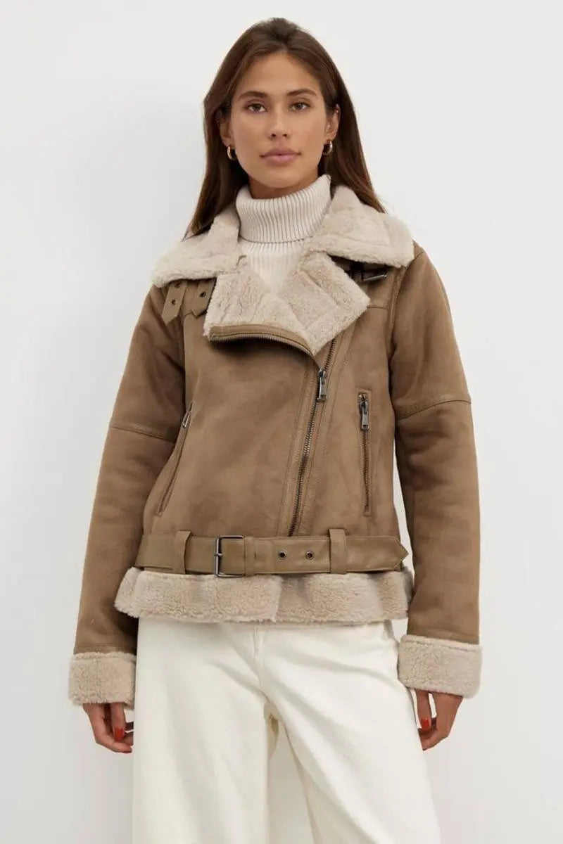 Arabella - Practical Zip Pockets and Fitted Belt Woman's Winter Jacket Dreamardi