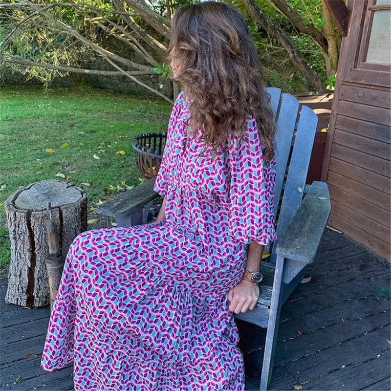 Vivienne - Boho Luxe Premium Material Woman's Maxi Dress