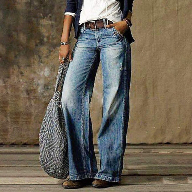 Elira - Modern Sophisticated Drape Woman's Wide Leg Trousers