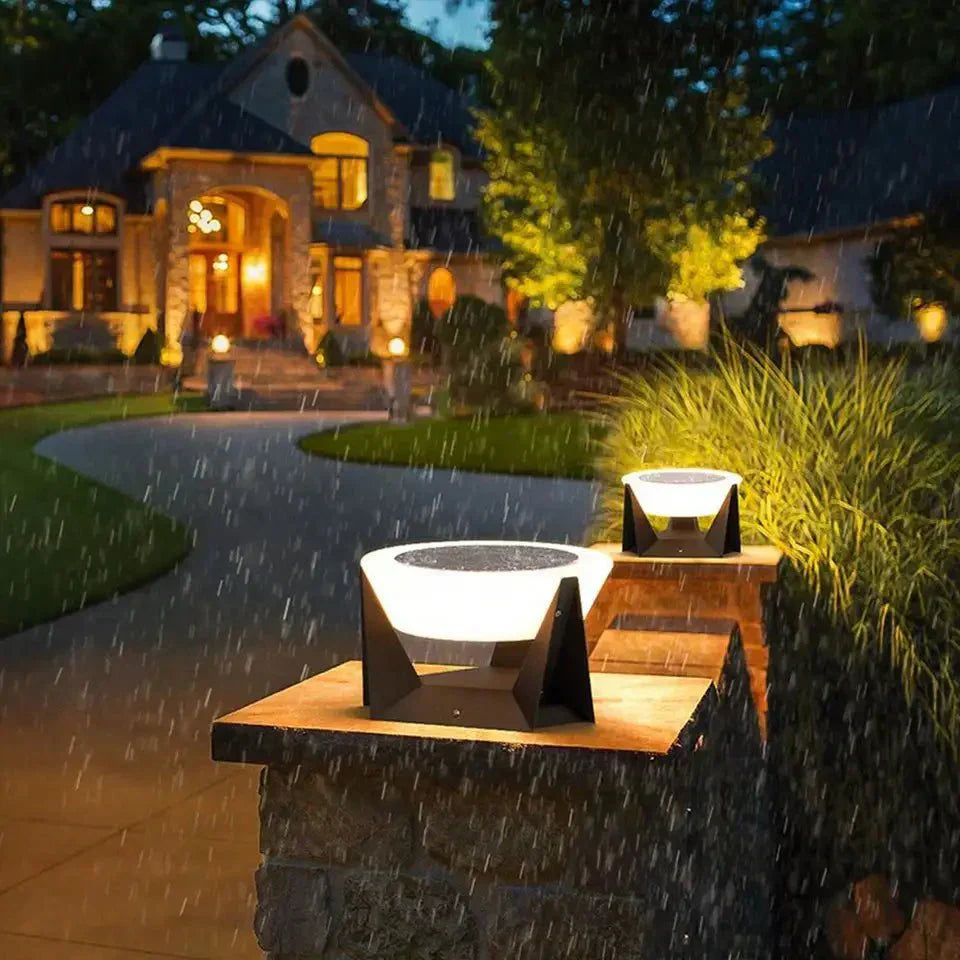 GlowDesk - Solar Powered Elegance Garden Lamp