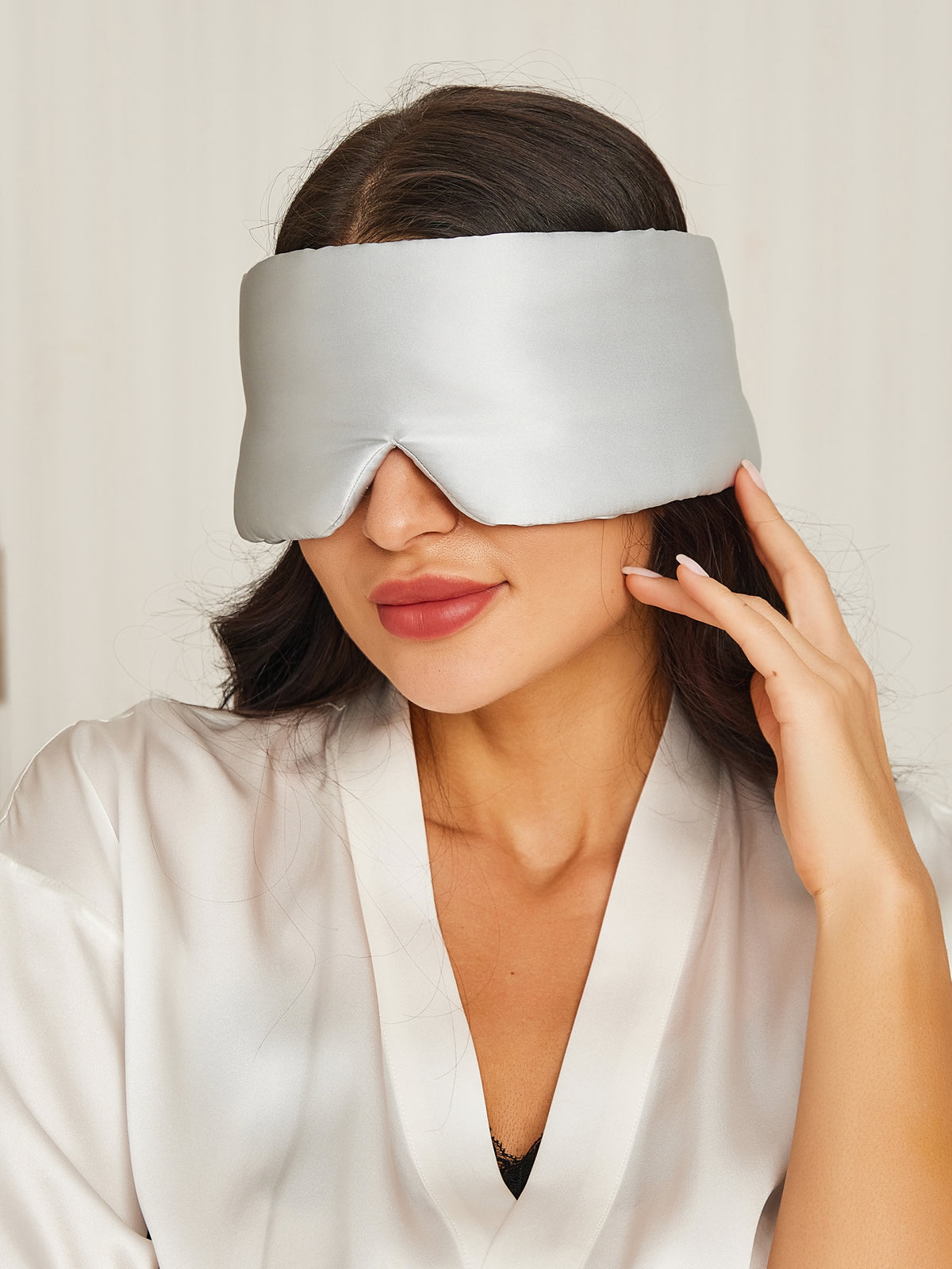 Elegant zijden slaapoogmasker uit één stuk Dreamardi