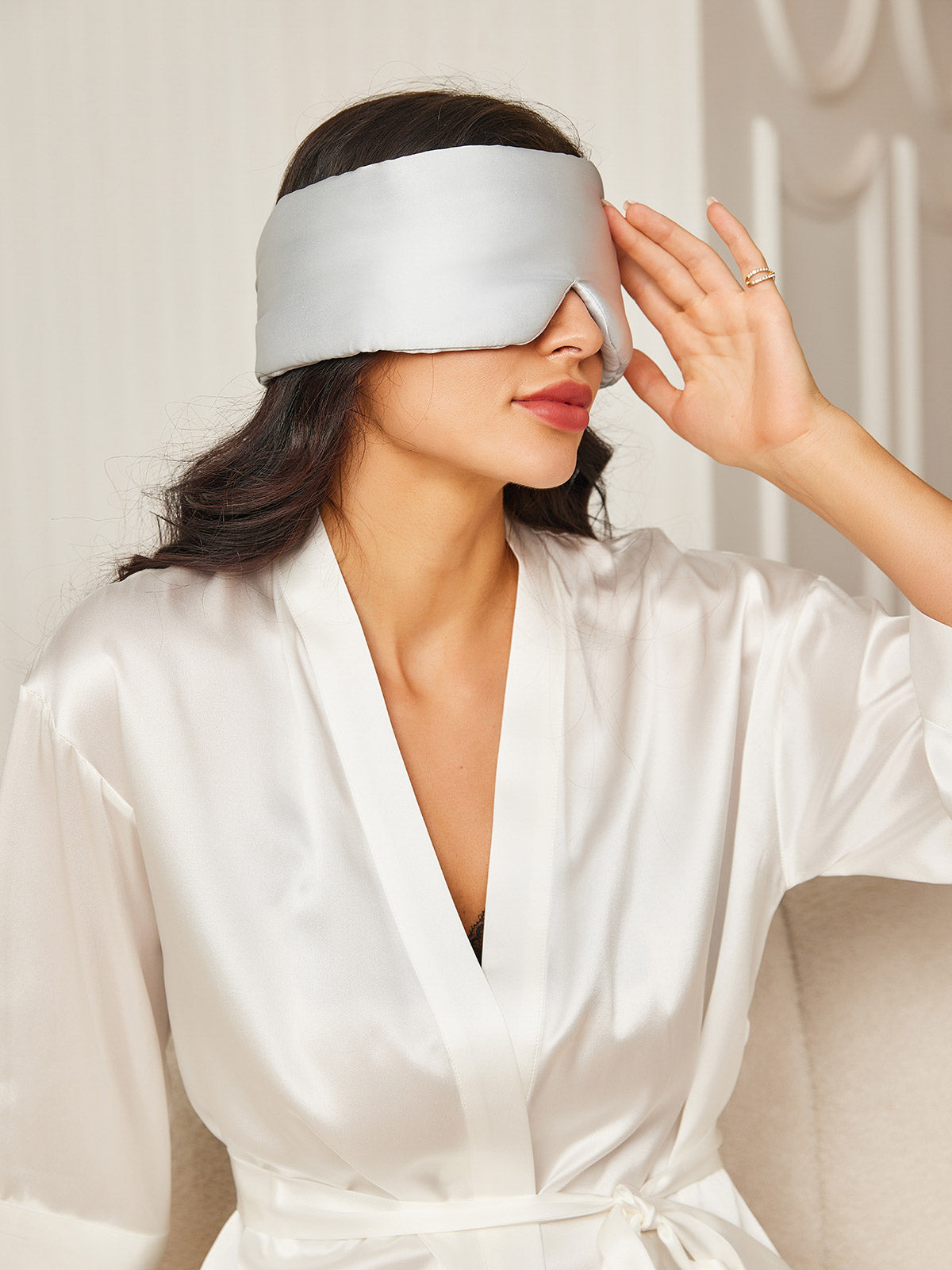 Elegant zijden slaapoogmasker uit één stuk Dreamardi