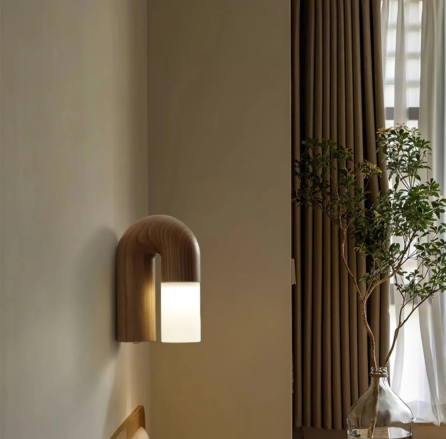 ArcusDesign | Houten Wandlelamp met Matt Lichtdiffusor Dreamardi