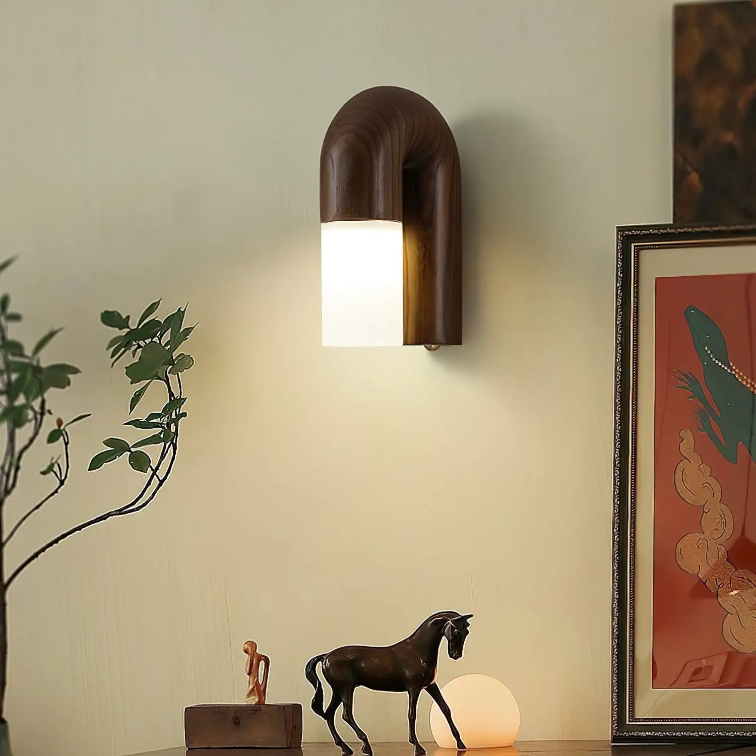 ArcusDesign | Houten Wandlelamp met Matt Lichtdiffusor Dreamardi
