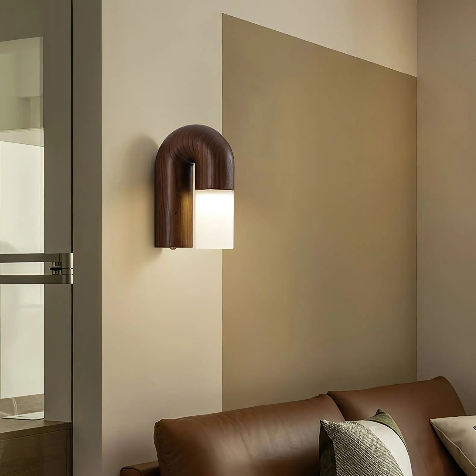 ArcusDesign | Houten Wandlelamp met Matt Lichtdiffusor Dreamardi