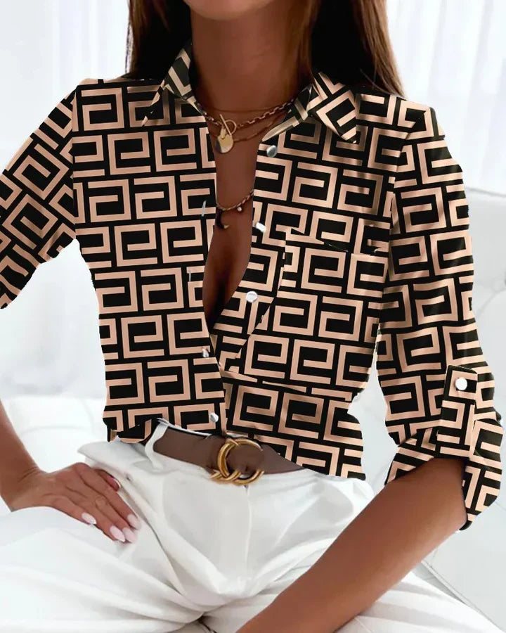 Thalia - Classic Breton Striped Women's Blouse