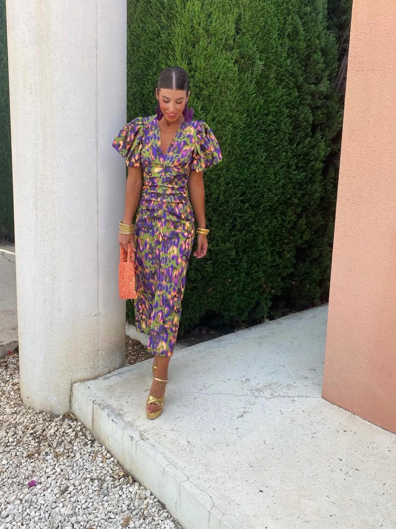 Violina - Radiant Pleated Style Woman's Dress